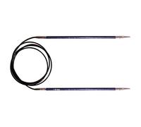 KnitPro Royale: Agujas de Tejer: Circular: fijas: 100 cm x 3 mm, Madera de Abedul, latón, Multicolor, 3,00 mm