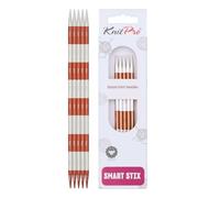 KnitPro Smartstix Agujas de doble punta de 20 cm, talla 8 de EE. UU. (5 mm)