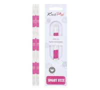 KnitPro Smartstix Double Pointed Needle Agujas de Tejer: Doble Punta:, Aluminio, Multicolor, US 1 (2.25mm), 5