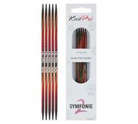 KnitPro Symfonie - 2 agujas de doble punta de 15 cm | 3,5 mm