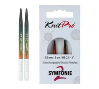 KnitPro Symfonie - 2 mini agujas intercambiables de 5 cm | 3 mm