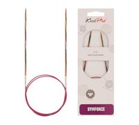 KnitPro Symfonie: Agujas de Tejer Circulares fijas: 25 cm x 2,50 mm, Madera, Multicolor, 2,5