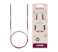 KnitPro Symfonie: Agujas de Tejer Circulares fijas: 25 cm x 3,50 mm, Hout, Multicolor