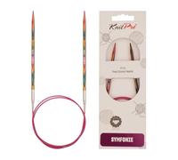 KnitPro Symfonie: Agujas de Tejer Circulares fijas: 25 cm x 4 mm, Madera, Multicolor, 4,00 mm