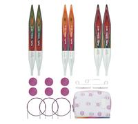 KnitPro Symfonie - Juego de 2 agujas intercambiables gruesas de 13 cm, 3 tamaños (9 mm a 12 mm)