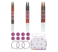 KnitPro Symfonie - Juego de 2 agujas intercambiables para principiantes de 13 cm, 3 tamaños (4 mm a 6 mm)