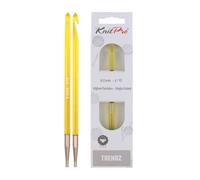 KNITPRO Tendencia: Ganchillo: Afgano/tunecino: Extremo único: 6 mm, Acrílico, Amarillo, 6,00 mm