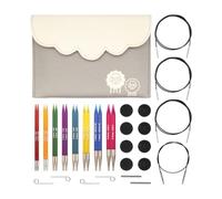 KnitPro Trendz Agujas de tejer circulares intercambiables Juego de puntas de alfileres de lujo multicolor 3,50, 4,00, 4,50, 5,00, 5,50, 6,00, 7,00 y 8,00