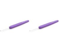 KnitPro Waves Agujas de crochet: aguja de crochet de 3,5 mm, mangos suaves y ergonómicos, agarre de goma suave para manos artríticas, agujas de crochet ligeras y cómodas para tejer (Paquete de 2)