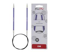 KnitPro Zing: Agujas Circulares fijas: 150 cm x 4,50 mm, Metal, Morado