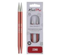 Knit Pro Zing: Agujas de Tejer: Circular: Intercambiables: Normal: 5,50 mm, Aluminio, Multicolor