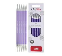 KnitPro Zing Agujas de Doble Punta de 15 cm | 7 mm