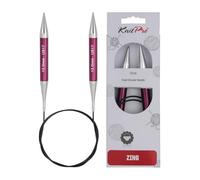 KnitPro Zing: Agujas de Tejer: Circular: fijas: 120 cm x 12,00 mm, Aluminio, Multicolor