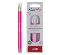 KnitPro Zing: Agujas de Tejer: Circular: Intercambiable: Normal: 5 mm, Aluminio, Multicolor