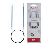 KnitPro Zing: Agujas de Tejer Circulares fijas: 100 cm x 4 mm, Metal, Azul, 4,00 mm