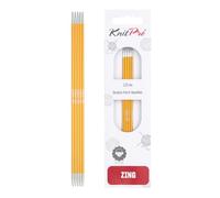KnitPro Zing: Agujas de Tejer de Doble Punto: 15 cm x 2,25 mm, Aluminio, Dorado
