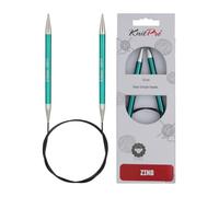 KnitPro Zing Fija de Tejer Circulares, Aluminio, Multicolor, 80 cm x 8,00 mm