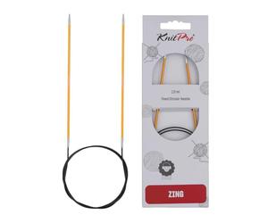 KnitPro Zing: pasadores Circulares fijos de 150 x 2,25 mm, Metal, Dorado, 2,25 mm