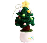 Knitted Christmas Tree, Crochet Christmas Tree Decorations, Portable Crochet Flowers, Christmas Tree Crochet Ornaments, Handmade Crochet Flowers for Holiday Tree Decorations and Birthdays