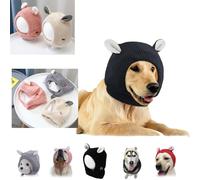 Knitted Hat for Dog, Pet Clothes Apparel Outfit Crochet Hoodie, Dog Neck and Ear Warmers Winter Scarf Headgear, Dog Warm Earmuffs Knitted Hat. (Black,One Size)
