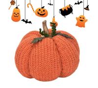 Knitted Pumpkin Pattern - Decor Knit Pumpkins | Reutilizable Orange Knitted Pumpkin | Soft Handmade Ornament for Action Table Centerpieces Festive Decorative Accent for Bedroom Porch Workplace