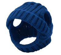 Knitted Puppy Hat - Soft Breathable Pet Headwear with Ear Openings, Winter Animal Cap, Cute Costume Accessory, Comfortable Stretch Fabric Apparel | Charming Holiday Outfit for Birthday Party