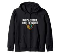 Knitter Humor Drop A Stitch Drop The World Sudadera con Capucha