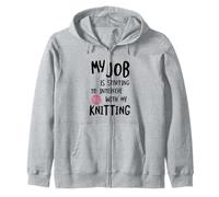 Knitter Mi Trabajo está empezando a interferir con mi Tejido Sudadera con Capucha