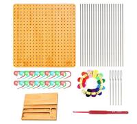 Knitting Blocking Board - Crochet Stretching Mat, Wooden Square Craft Blocker, Fiber Shaping Grid Board, Handmade Textile Alignment Panel | Yarn Tension Fixing Tool, Professional Crochet Finishing
