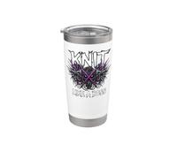 Knitting Crafter Knit Like A Boss Heavy Metals Skull Vaso térmico de acero inoxidable de doble pared