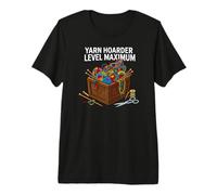 Knitting Crochet Yarn Hoarder Level Maximum Camiseta Premium