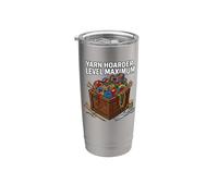 Knitting Crochet Yarn Hoarder Level Maximum Vaso térmico de acero inoxidable de doble pared