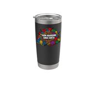 Knitting Crochet Yarn Hoarding Since Birth Crafter Vaso térmico de acero inoxidable de doble pared