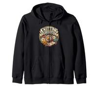 Knitting Enthusiast Fibra tejedora Divertida tejiendo Sudadera con Capucha