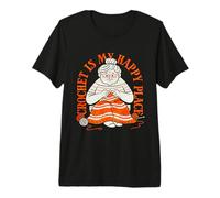 Knitting Is My Creative Haven Grandma Knitter Camiseta Premium