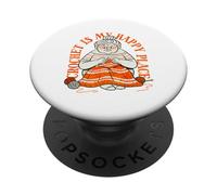 Knitting Is My Creative Haven Grandma Knitter PopSockets PopGrip Adhesivo