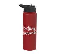 Knitting Lover Grandma Crocheting Women Stainless Steel Insulated Water Bottle