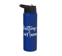 Knitting Lover Nana Grandma Who Loves to Knit Stainless Steel Insulated Water Bottle