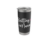 Knitting Lover Nana Grandma Who Loves to Knit Vaso térmico de acero inoxidable de doble pared