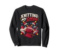 Knitting my Cardio Fibra tejedora Divertida tejiendo Sudadera