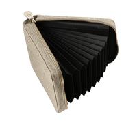 Knitting Needle Storage Bag - Fabric 13.5x5x20cm Khaki Black | Thin Multi-Layer Empty - Zipper Pouch For Circular Needles | Crochet Hook Sewing Accessories Travel For Crochet Hooks