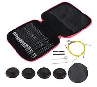 Knitting Needles Set Interchangeable Portable Removable Sweater Circular Knitting Tools Multifunctional Lightweight Smooth Surface Polycarbonate Various Sizes For Home Knitting