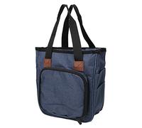 Knitting Storage Bag Durable Multiple Compartment Yarn Crochet Needle Organizer Oxford Cloth Sewing Supplies Purple Denim Blue (Denim Blue)