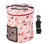 Knitting Storage Bag Portable Yarn Crochet Hook Needle Sewing Tool Accessories Case Wear Resistant for Knitters Crafters 600D Material Multiple Sizes (large barrel)