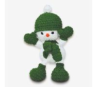 Knitty Critters - Jolly Snowman | Kit de amigurumis de Navidad de hilo súper suave para ganchillo