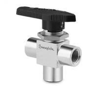 KNIUWMBMH Válvula de Bola de Tres vías SS-43GXF4 de 0,75 CV y Rosca Interna NPT de 1/4 pulg.