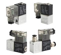 KNIUWMBMH Válvula solenoide neumática Airtac 2V025-06NO, 12 V, 24 V, 220 V, 2 Posiciones, 2 Puertos, Normalmente Abierta, 1 Unidad(4mm Hose Pipe,AC220V)