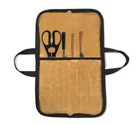 Knives Bag, Portable Chef Knife Organizer, Travel Kitchenware Pouch Compartments, Waxed Canvas Storage Bag with Culinary Handle For Tools & Kitchen Accessories,18.9x12.4 Inches