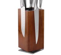 Knives Holder Magnet - 12 Inch Wooden 360° Rotating Double-Sided Magnetic Block Stand for Safe Storage, Easy Access with Organization Function, Knife Rack for Kitchen Counter Apartment Club Restaurant