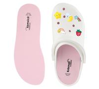 Knixmax Outdoor 2 pares de plantillas unisex extra finas para zuecos Crocs, insertos cómodos para plantilla Birkenstock, zapatos de jardín, zapatos de agua, almohadillas para zapatos sin calcetines